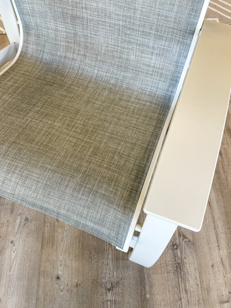 Belle Isle Sling Arm Chair - Warm Grey/Augustine Pewter