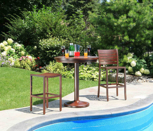 Monaco 36'' Round Pedestal Balcony Table