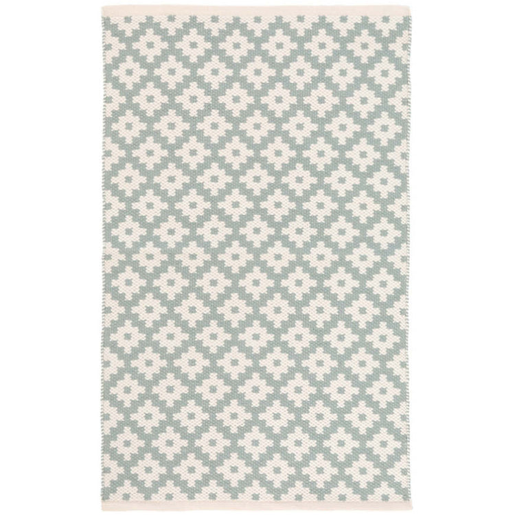 Samode Light Blue/Ivory 5X8 Area Rug Indoor/Outdoor