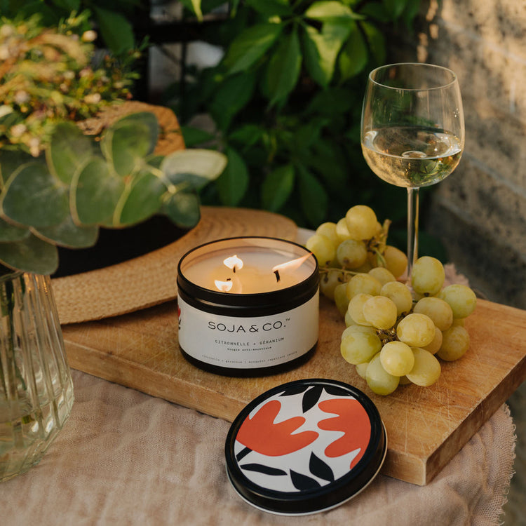 Mosquito Repellent Candle: Citronella & Geranium