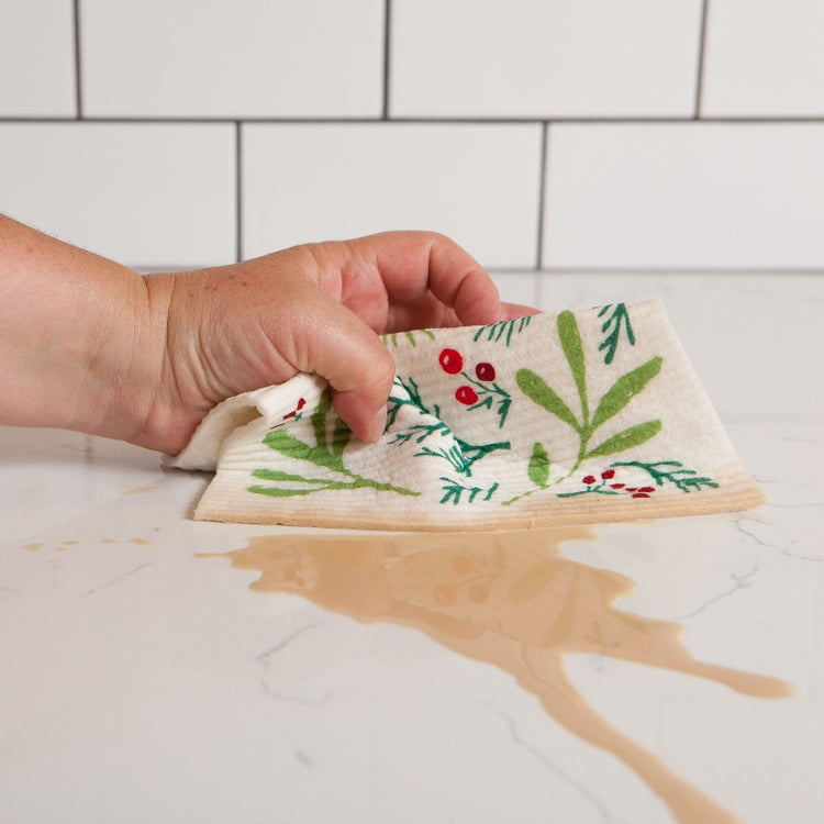 Bough and Berry Swedish Sponge Cloth