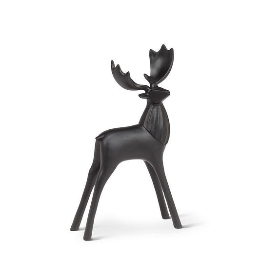 Small Modern Deer with Wide Antlers, Black