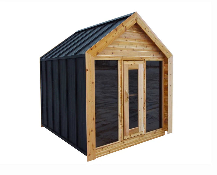8' Red Cedar Modern Cabin Sauna