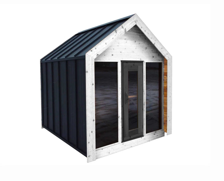 8' Red Cedar Modern Cabin Sauna