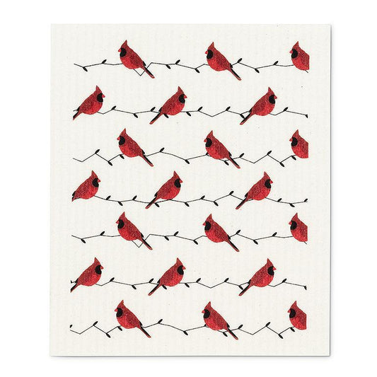 Set of 2 Cardinals Swedish Sponge Cloth