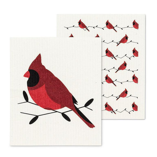 Set of 2 Cardinals Swedish Sponge Cloth