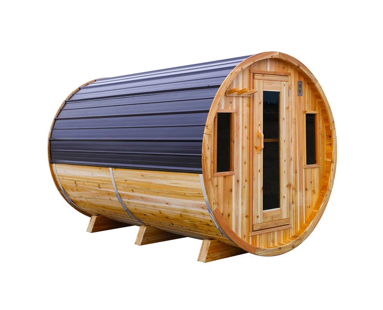 8' Red Cedar Barrel Sauna