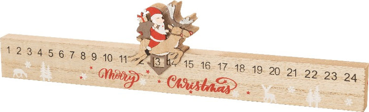 Printed Wood Slim Advent Calendar