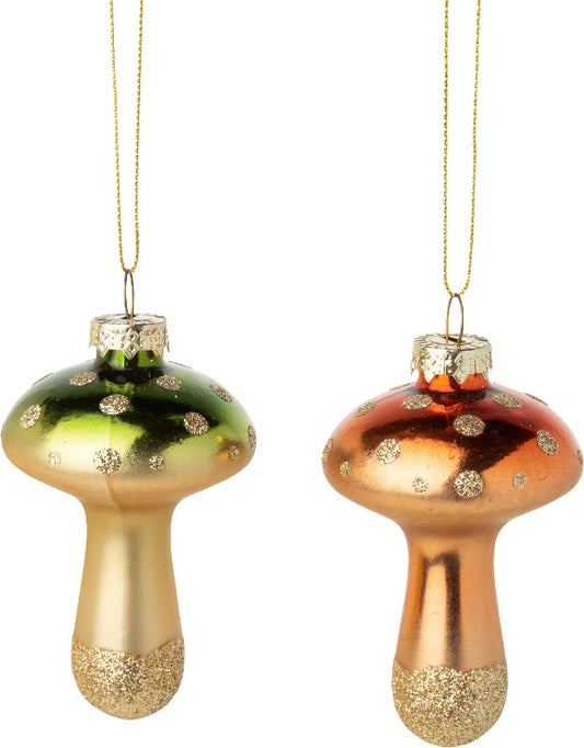 Assorted Glass Mushroom Ornament