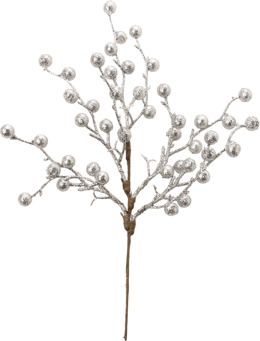 Silver Glitter Berry Pick