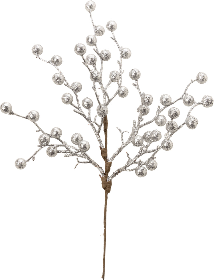Silver Glitter Berry Pick