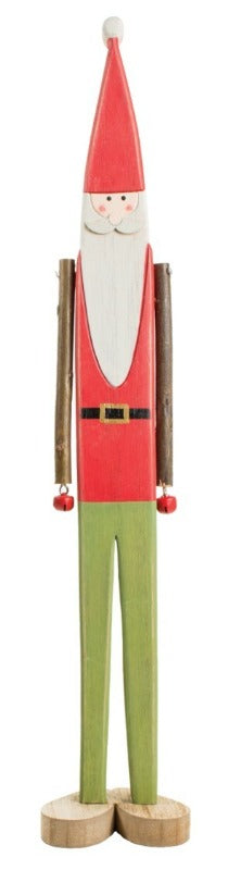 Tall Wooden Santa Table Piece - 13"