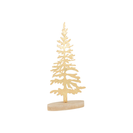 Gold-Foiled Metal Tree Table Piece, Small