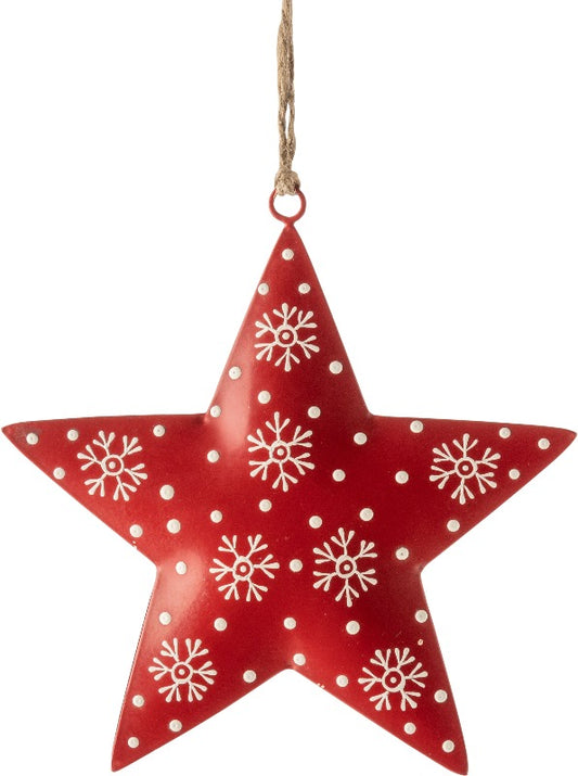 Painted Metal Star Ornament