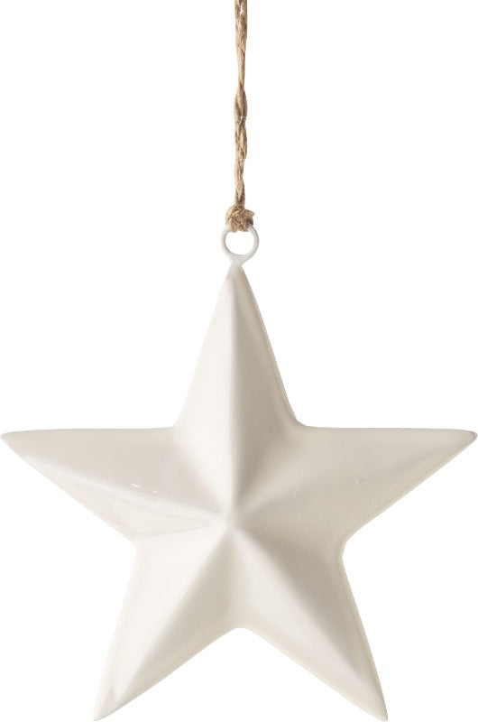 White Enamel Star Ornament