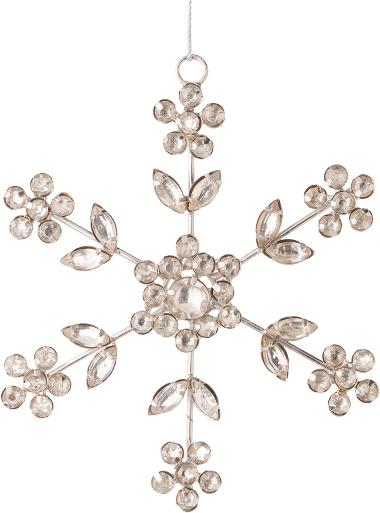 Jeweled Silver Snowflake Ornament