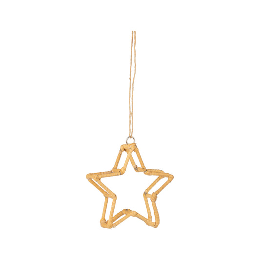 Rattan Star Ornament, Natural