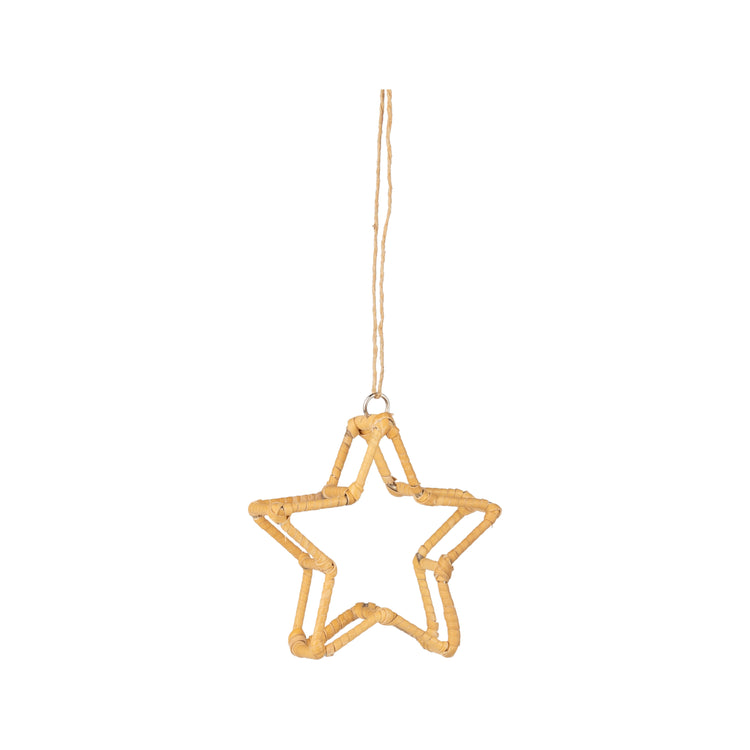 Rattan Star Ornament, Natural