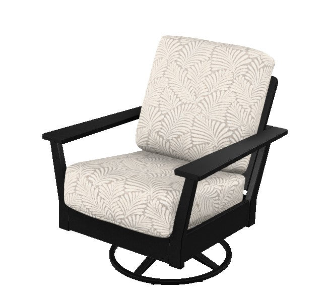 Antero MGP Cushion Swivel Rocker, Frond Classic/Black