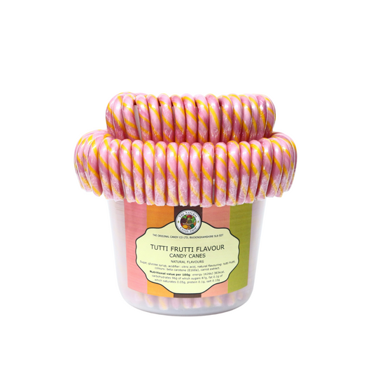 Natural Candy Tutti Frutti Candy Canes - Individual