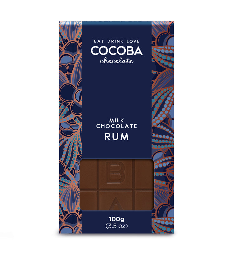 Cocoba Boozy Milk Chocolate Rum Bar