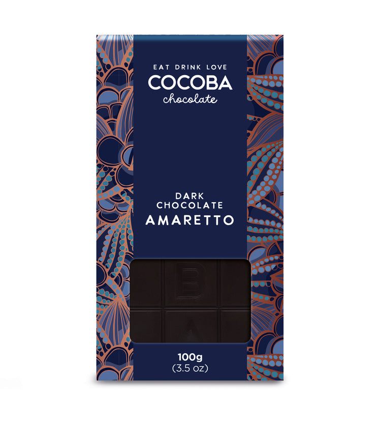 Cocoba Boozy Dark Chocolate Amaretto Bar