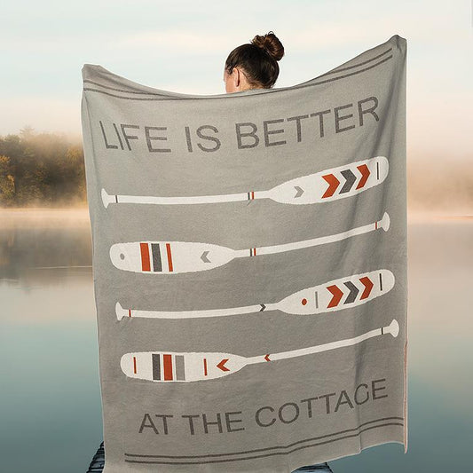 Cottage Paddle Knit Throw Blanket