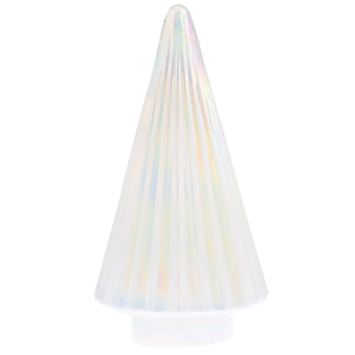 Fluted Mercury Glass Tree, Iridescent Pearl