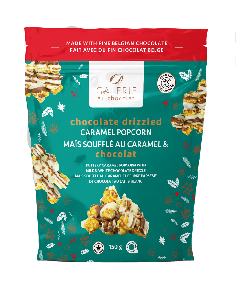 Galerie au Chocolat Chocolate Drizzled Salted Caramel Popcorn