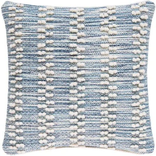 Hobnail Stripe Blue 22'' X 22'' Pillow