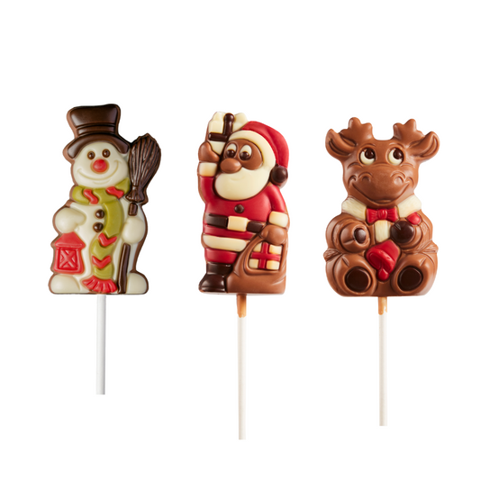 Ickx Chocolate Reindeer, Snowman and Santa Lollipop single