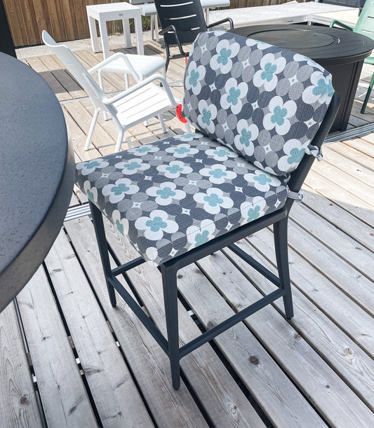 Jayne Balcony Stool, Poppy Capri/Carbon