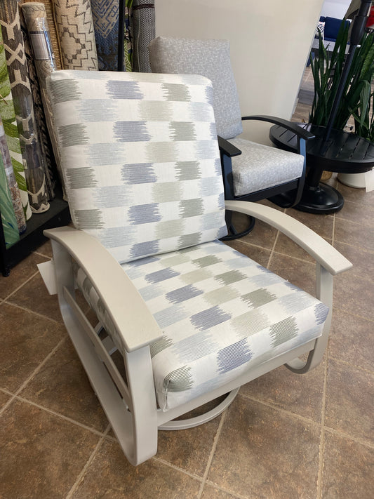 Belle Isle Cushion Swivel Rocker, Dream Mist/Warm Grey