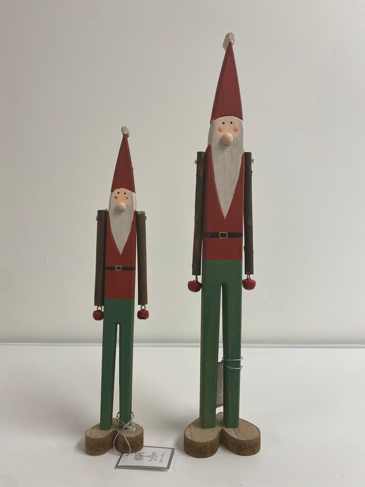 Tall Wooden Santa Table Piece - 13"