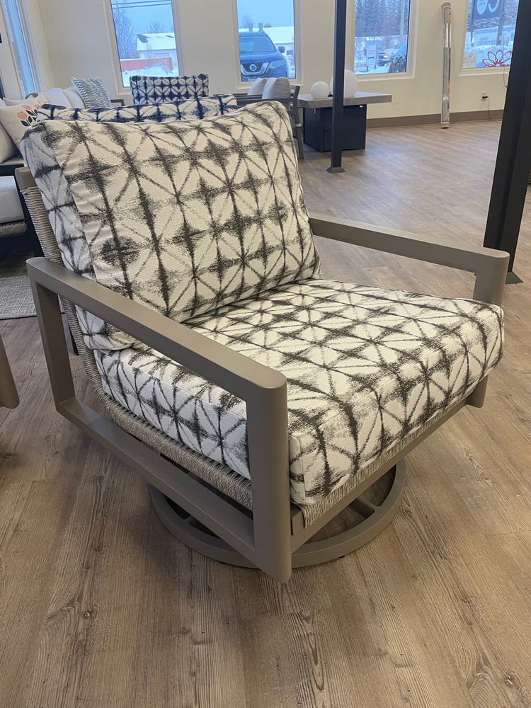 Elm Lounge Swivel Rocker, Linen