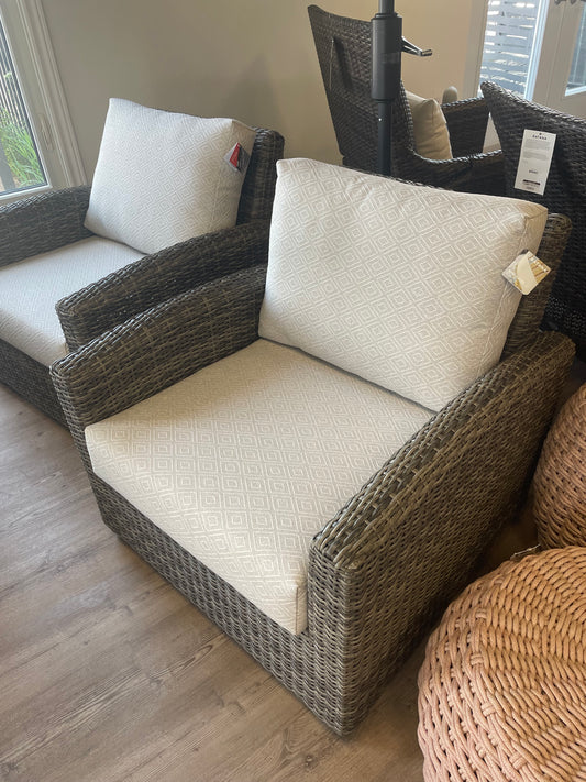 Coral Gables Club Chair w/cushion Retain Oyster (Pewter)
