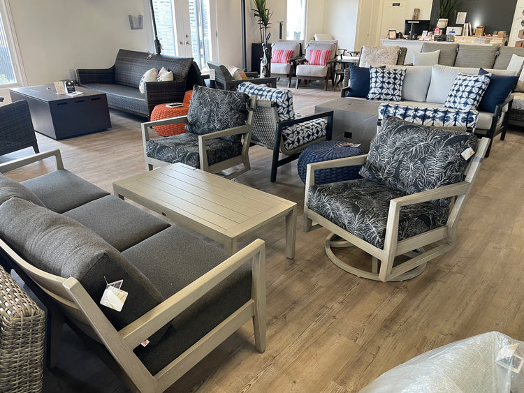 3-PC Lucia Sofa & 2 Swivel Rockers