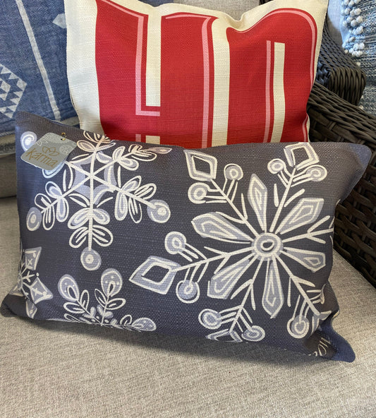 Holiday Lumbar Pillow, Snowflake