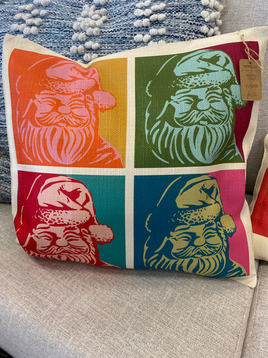 Holiday Square Pillow, Santa