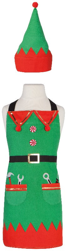 Elf Daydream Kids Apron and Hat Set