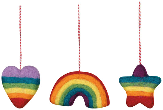 Assorted Love is Love Felt Ornament