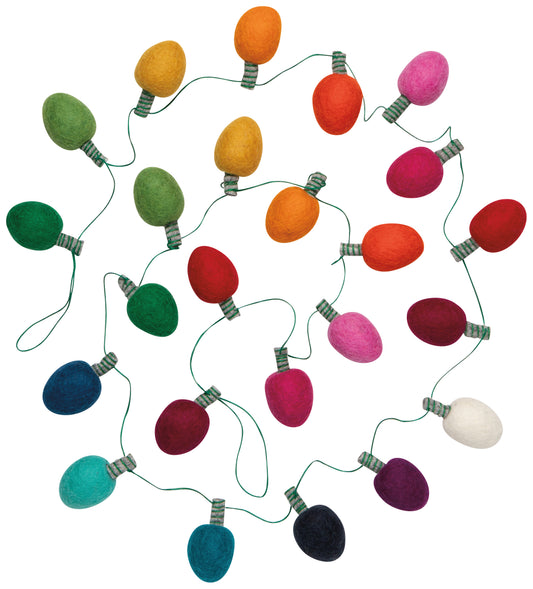 Spirits Bright Christmas Felt Garland