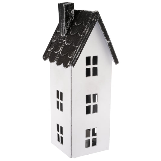 Metal House Tall House Candle Holder