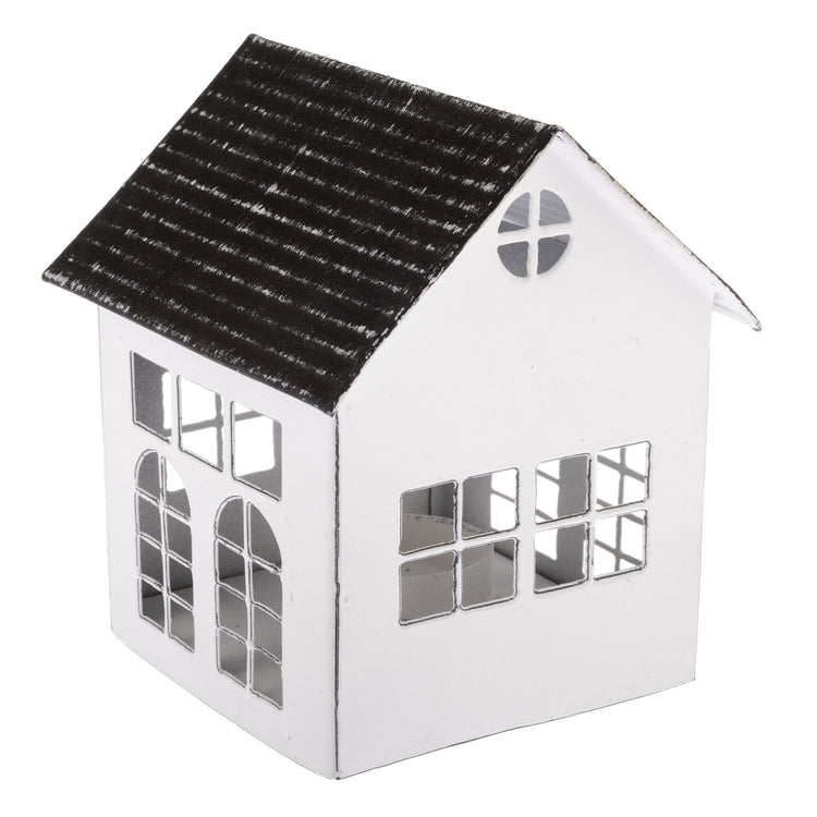 Metal House Gray House Candle Holder