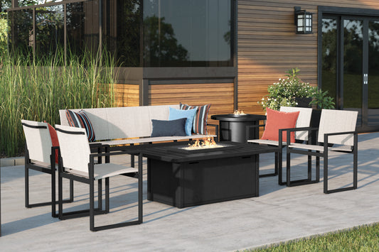 Latitude 32'' x 50'' Rectangular Fire Pit, Onyx