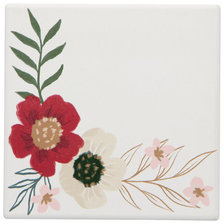 Set of 4 Amaryllis Christmas Soak Up Coasters
