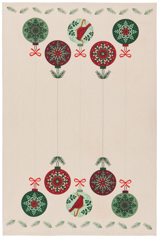 Good Tidings Printed Cotton Dishtowel