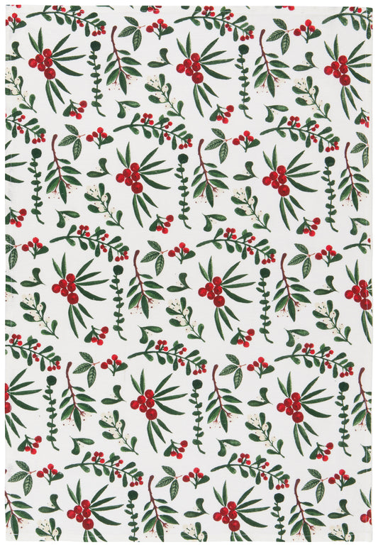 Set of 3 Winterberry Baker's Floursack Dishtowels