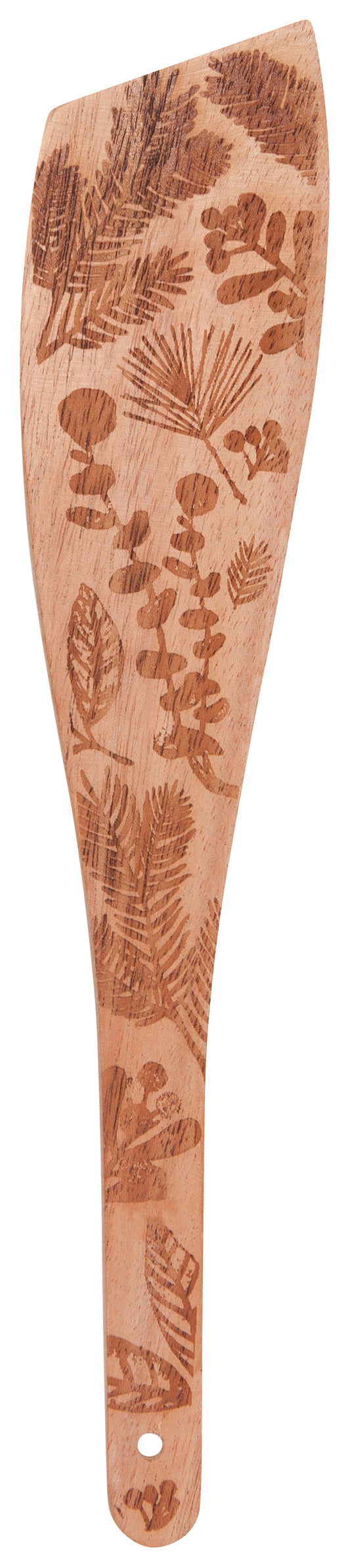 Set of 4 Winterberry Engraved Neem Wood Christmas Utensils