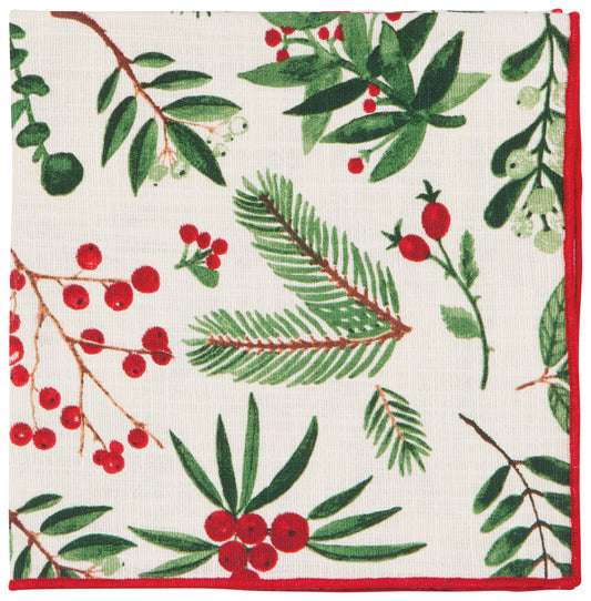 Set of 4 Winterberry Christmas Napkins